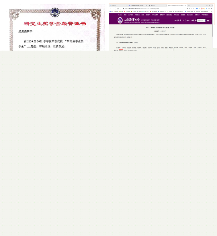 獲獎證書